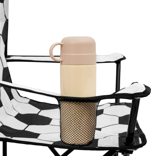 Integrated cup holder in the armrest