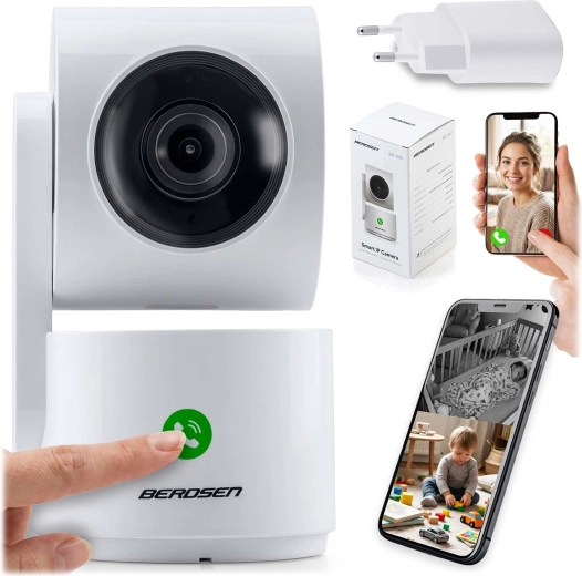 Berdsen BD-942 sukamą vidinė IP kamera 3 MP su Wi‑Fi ir auklės funkcija