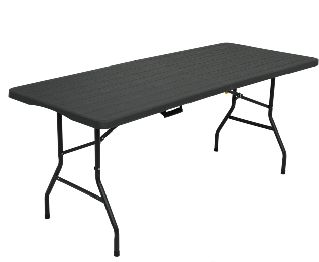 Folding camping table NILS Camp, anthracite 180 × 74 cm