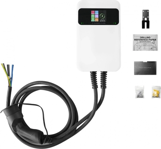 Sieninė elektromobilių įkrovimo stotelė Besen 7 kW su programėle