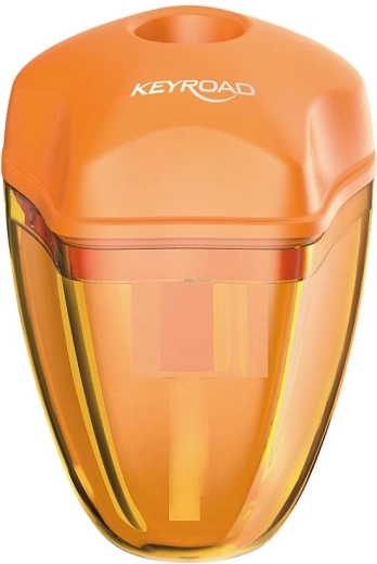 Keyroad Star Pencil Sharpener with Container, Orange
