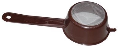 Virtuvinis sietelis su labai smulkiu tinkleliu, 8 cm, su rankenėle, plastikas, spalvų mišinys