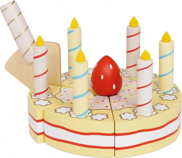 LE TOY VAN medinis vanilinis gimtadienio tortas su žvakutėmis