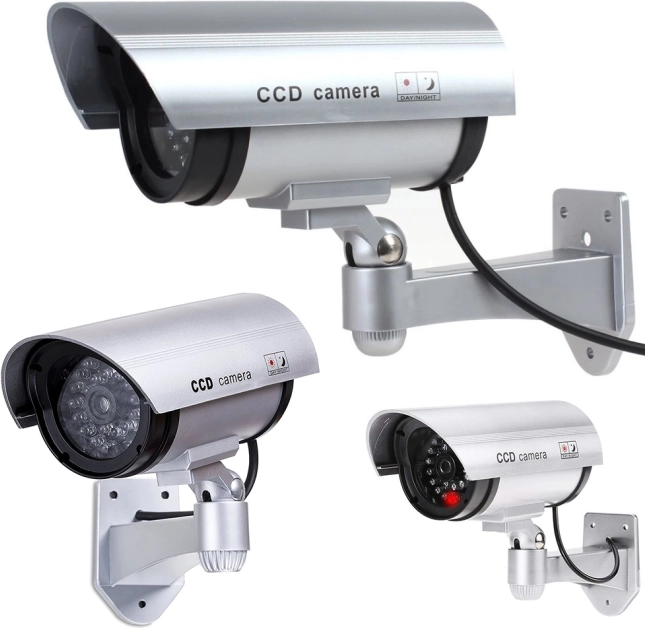 Realistic Dummy Security Camera with LED Light