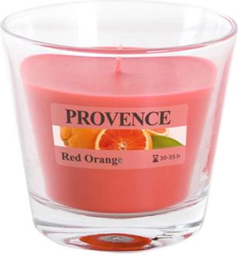 Scented Glass Candle Provence Red Orange 35 hours