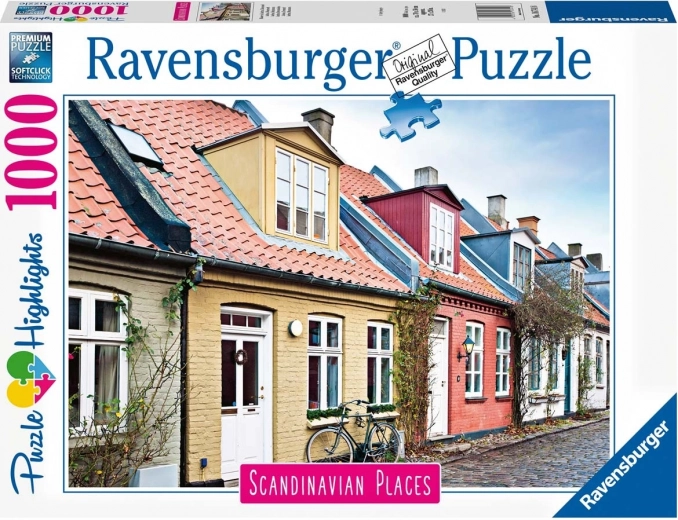 Dėlionė RAVENSBURGER Skandinaviški miestai – Orhusas, Danija, 1000 dalių