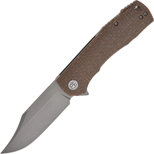 Sulankstomas kišeninis peilis Petrified Fish Victor 9,1 cm, micarta, grey stonewash – 1 vnt.