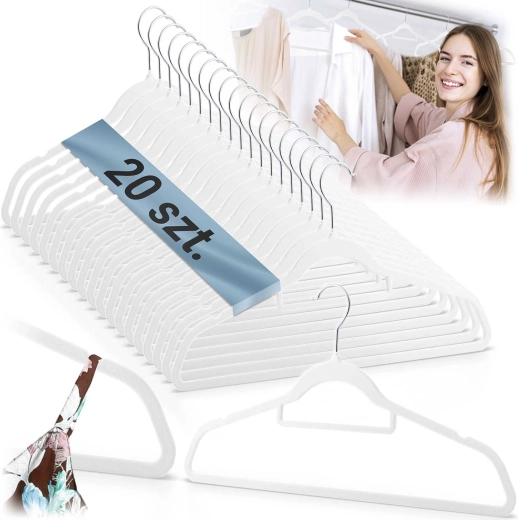 MASSIDO Velvet Clothes Hanger, Set of 20