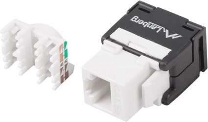 Keystone modulis RJ45 UTP kat. 5e, beįrankis, 180°, į montavimo dėžutę