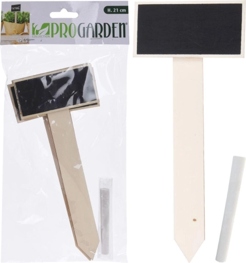 Garden labels with chalk, height 21 cm, set of 4