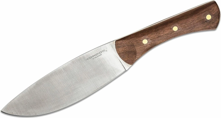 Condor Knulujulu – outdoor knife 16.9 cm, walnut wood, leather sheath