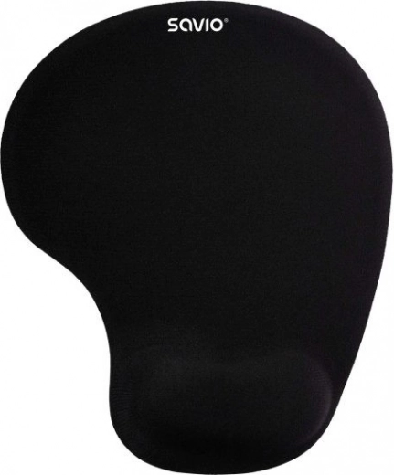 Juodas ergonominis pelės kilimėlis SAVIO