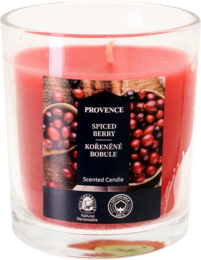 Scented glass jar candle Provence spicy berries 20 h