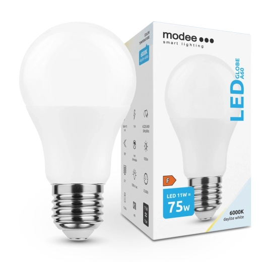 LED lemputė A60 11 W E27 1055 lm šaltai balta – Modee Smart Lighting