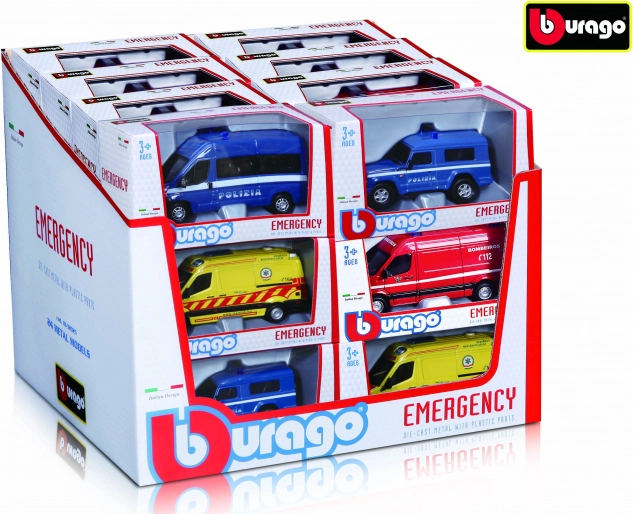 Bburago gelbėjimo transporto priemonės 1:50 – Emergency kolekcija (asorti)
