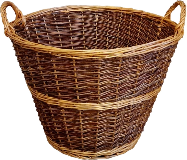 Basket for grass from unpeeled wicker, diameter 60 cm