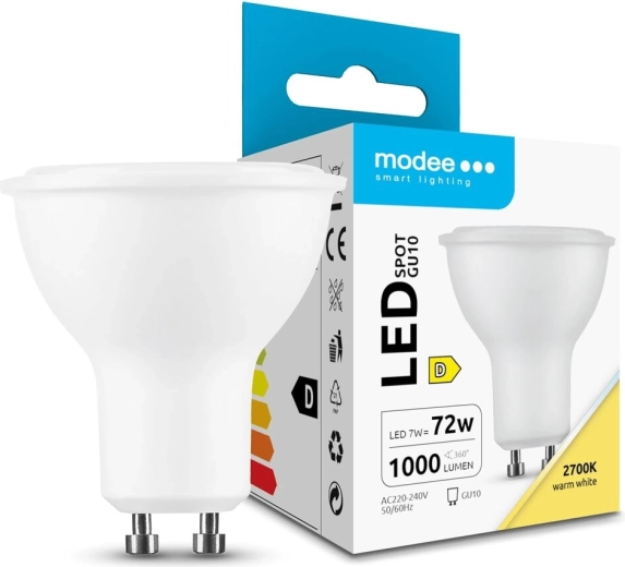 LED taškinė lemputė 7 W GU10 šiltai balta 1000 lm MODEE