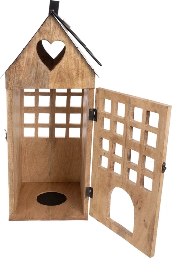 Practical door for easy candle insertion