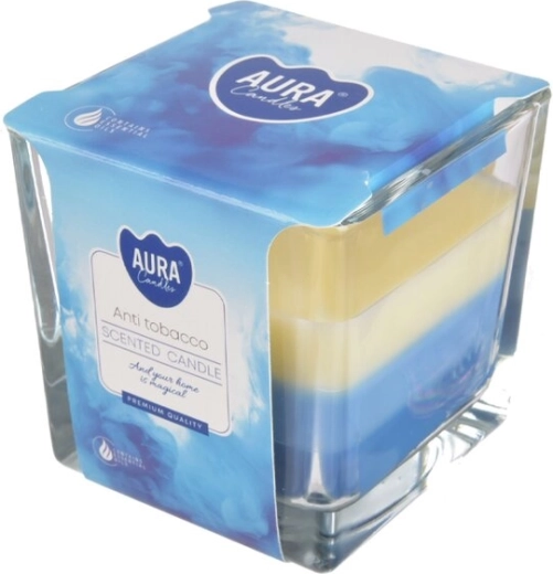 Scented candle in a glass jar – anti-tobacco 170 g (3 colors)
