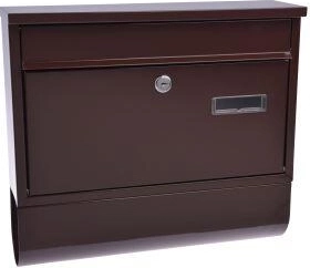 Pašto dėžutė RADIM su laikraščių vamzdžiu, 360 × 320 × 90 mm, ruda