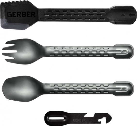 Gerber ComplEAT Cook Eat Clean Tong Onyx – daugiafunkcis lauko įrankis–įrankių rinkinys
