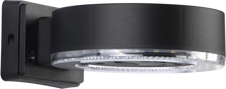 Saulės energija maitinamas sieninis LED šviestuvas, 24 LED, juodas, IP44