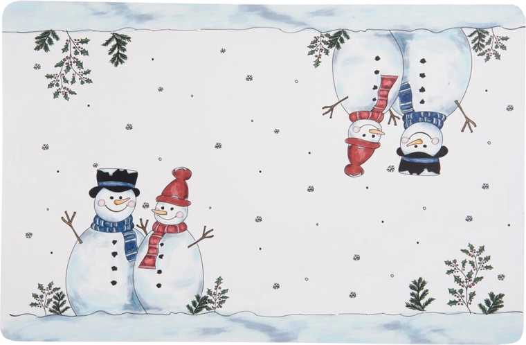 Christmas plastic placemat Snowman 43 × 28 cm