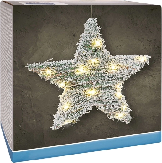 Illuminated Christmas Star 30 cm with 20 LEDs and Timer