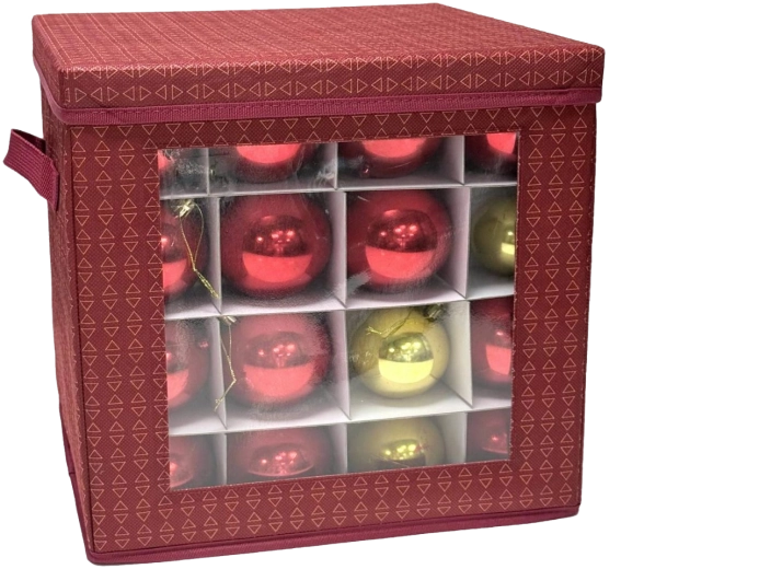 Organizatorius kalėdinėms dekoracijoms laikyti, raudonas 33 × 33 × 33 cm – 1 vnt.