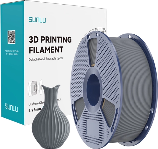 Filamentas SUNLU PLA Classic pilkas 1,75 mm 1 kg