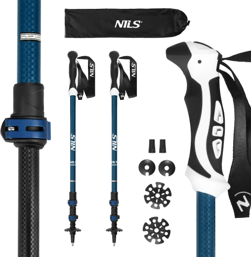 NILS TK8601 Trekking Poles blue