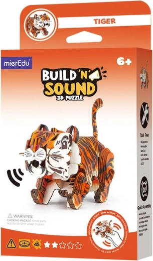3D dėlionė MierEdu „Sukurk ir klausyk“ – tigras