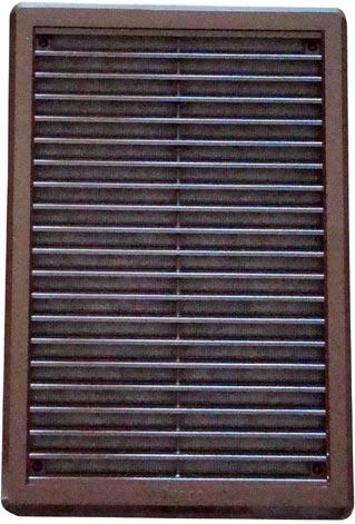 Ventiliacijos grotelės su tinkleliu 200 × 300 mm, rudos