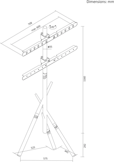 Wide compatibility with VESA up to 600 × 400 mm