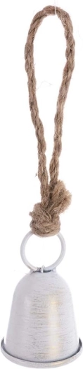Metal hanging bell, white, 7 cm