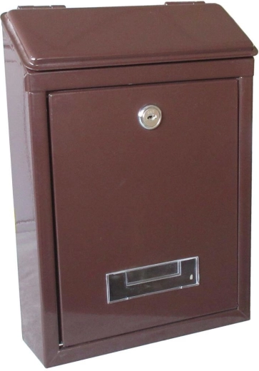 Ruda pašto dėžutė 210 × 300 × 60 mm iš cinkuoto plieno