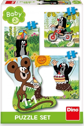 Dino Puzzle Mole in the Meadow - children's puzzle