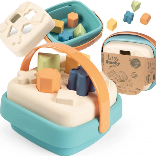 Smoby mažas žalias rūšiuotuvas krepšelyje iš bioplastiko