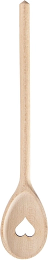 Medinis ovalus šaukštas su širdies motyvu 30 cm