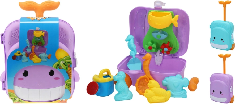 Sand Mold Suitcase – 7-piece set, mixed colors