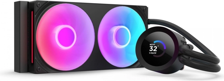 NZXT Kraken Plus 240 RGB LCD liquid CPU cooler black