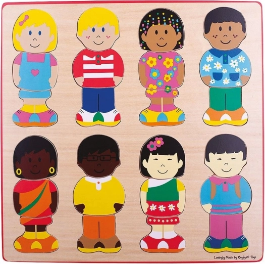 Įstatomas dėlionės rinkinys „Bičiuliai“ Bigjigs Toys