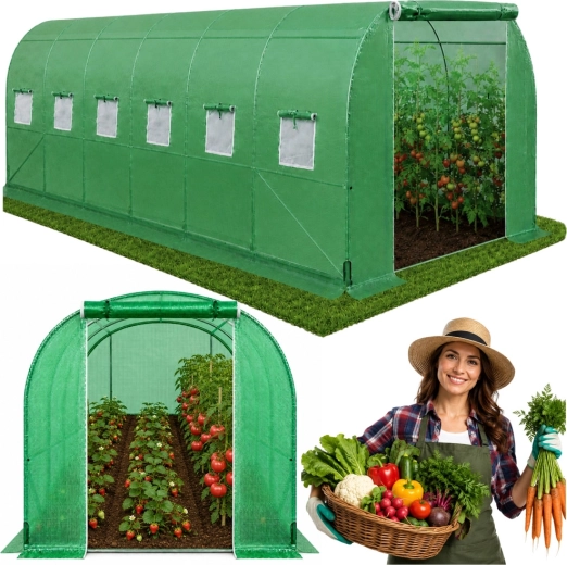 Sodo plėvelinis šiltnamis tunelis PRO 10 × 4 × 2 m (40 m²), rėmas 25 mm, UV12