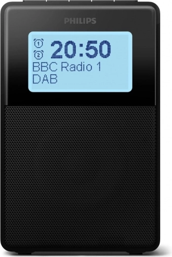 Philips clock radio with DAB+/FM and Bluetooth, splash-resistant