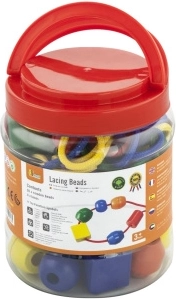 Mediniai veriami karoliukai į ranką – ypač dideli