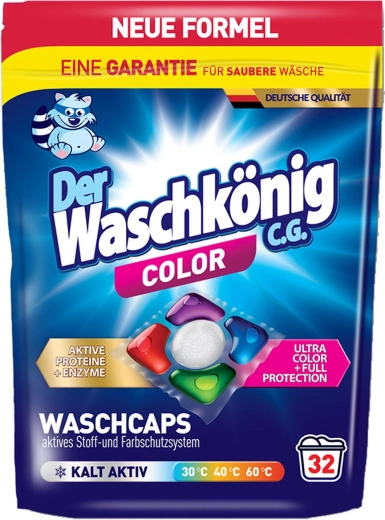 WASCHKÖNIG Color Laundry Capsules, 32 doses