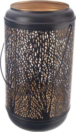 Metalinis žvakidė TREE juodai auksinė 23 cm