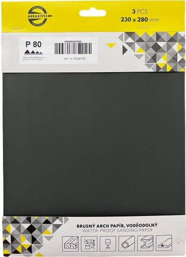 Waterproof sandpaper for wet sanding, grit 320, 230 × 280 mm (3 pcs)