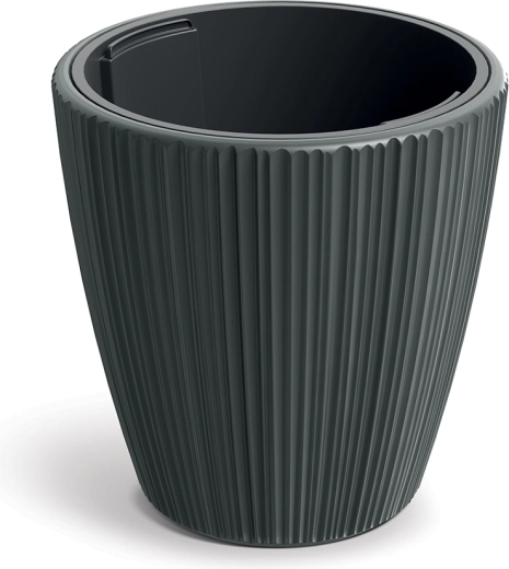 ORO Flower Pot 47 cm dark gray with removable insert