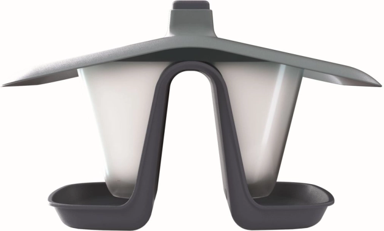 Pakabinama dviejų kamerų lesyklėlė paukščiams Birdyfeed Double 28 cm antracito spalvos